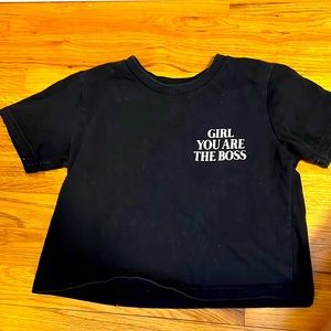 Black crop top size small